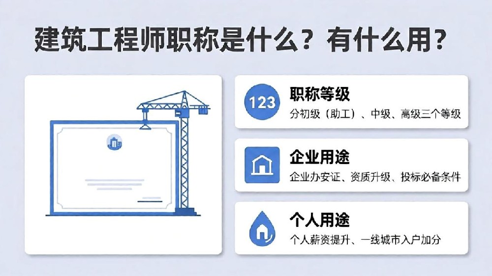 建筑工程师职称是什么?有什么用?